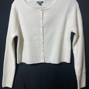 Wild Fable Cream Ribbed Cardigan